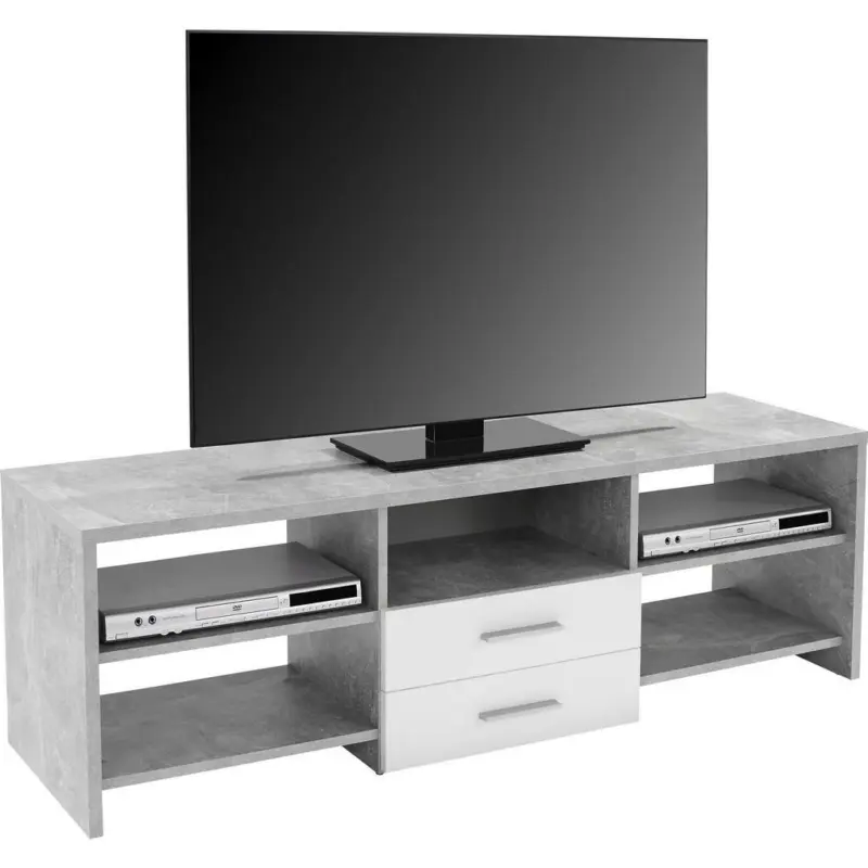 Tv-lowboard Tico B: 150 Cm Grau, Wei&szlig;