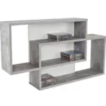 Möbelix Wandregal Dream B: 90 cm Betonoptik/Weiß 3 Fächer