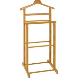 Herrendiener Classic B: 48 Cm Mit Hosenbügel Bambus Natur