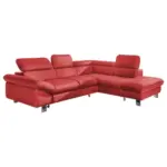 Möbelix Ecksofa mit Schlaffunktion Driver Rot Lederlook