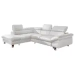 Möbelix Ecksofa mit Schlaffunktion Driver Weiß Lederlook