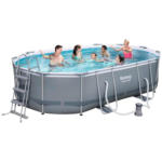 Möbelix Aufstellpool Oval Power Steel mit Pumpe L: 488 cm