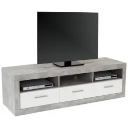 Tv-element Malta B: 185 Cm Betonoptik/wei&szlig;