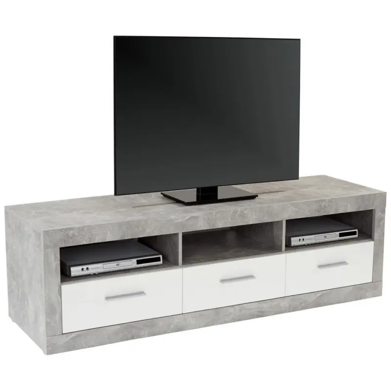 Tv-element Malta B: 185 Cm Betonoptik/wei&szlig;