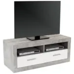Möbelix Tv-lowboard Malta B: 128 Cm Grau/weiß