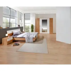 Schlafzimmer-Set Katrin 4-Tlg. Eiche Dekor/Weiß Mit Spiegel