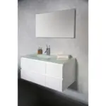 Möbelix Badmöbel-set 3-tlg. Inkl. Led Cube B: 100 Cm Weiß/rauchglas