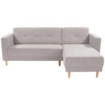 Möbelix Ecksofa mit Holzfüßen Geneve, Webstoff