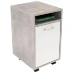 Möbelix Rollcontainer Betonoptik/weiß Laurenc 33x59,5x38 Cm