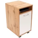 Möbelix Rollcontainer Eiche/weiß Laurenc 33x59,5x38 Cm