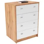 Möbelix Kommode B 74cm 4-You New, Wotan Eiche Dekor/Weiß