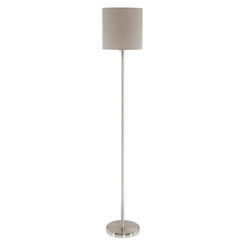 Stehlampe Mariella Taupe Mit Textil-Schirm