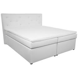 Boxspringbett Im Lederlook Mit Topper 180x200cm Luminosa