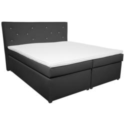 Boxspringbett Mit Topper, Lederlook 180x200cm Luminosa