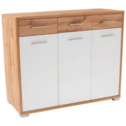 Kommode B 144 Cm Q-big New, Wotan Eiche Dekor/weiß