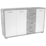Möbelix Kommode B 190 Cm Q-big New, Beton Optik/weiß