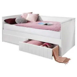 Stauraumbett Ausziehbar 90-180x200 Timmi, Weiß
