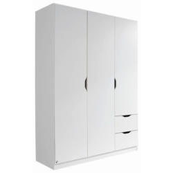 Drehtürenschrank Grifflos 136cm Freising, Alpinweiß