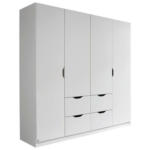 Möbelix Drehtürenschrank Grifflos 181cm Freising, Alpinweiß