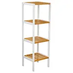 Möbelix Regal Bambu B 34cm, Weiß/braun