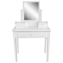 Schminktisch Vanessa Weiß B: 80 Cm Mit Laden + Spiegel