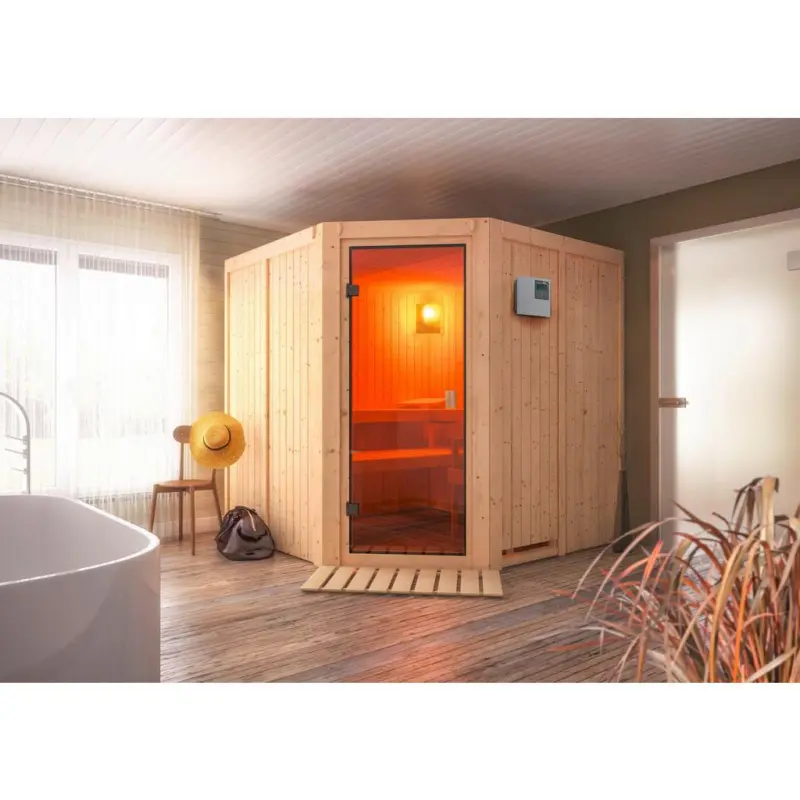 Sauna Nizza Mit Int. Steuerung 196x198x196 Cm