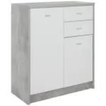 Möbelix Kommode B 74cm 4-You New, Beton Optik/Weiß