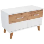 Möbelix Garderobenbank Rivoli B: 85 Cm 2 Türen, Weiß/eiche Dekor