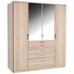 Möbelix Drehtürenschrank Mit Spiegel + Laden 180cm Aachen Eiche Dekor