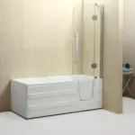 Möbelix Badewanne Paros Lxbxh: 170x76x61 Cm Acryl, Mit Türe & Schürze