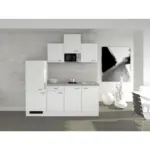 Möbelix Küchenzeile Wito mit Geräten 210 cm Weiß/Grau Modern