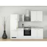 Möbelix Küchenzeile Wito mit Geräten 270 cm Grau/Weiß Modern