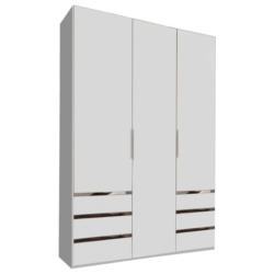 Drehtürenschrank Mit Schubladen 150cm Level 36a, Weiß Dekor