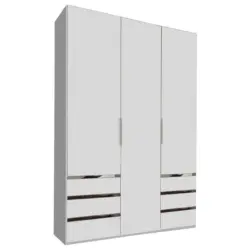 Drehtürenschrank Mit Schubladen 150cm Level 36a, Weiß Dekor
