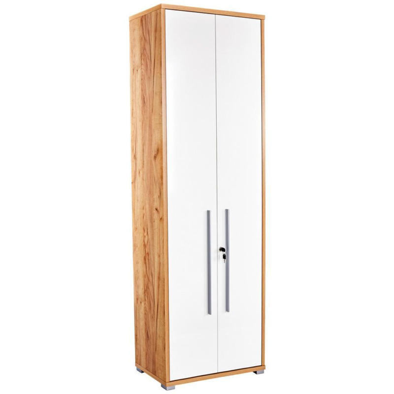 Aktenschrank versperrbar Profi Eiche Dekor, Weiß B 75 cm