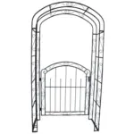 Möbelix Rosenbogen mit Tür Metall Mayon BxHxT 115x215x43 cm