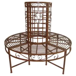 Baumbank Metall 4-Sitzer Larissa Rund