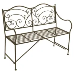 Gartenbank Stahl 2-Sitzer Vesuv mit Rückenlehne