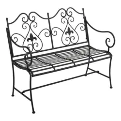 Gartenbank Stahl 2-Sitzer Lanzarote mit Rückenlehne