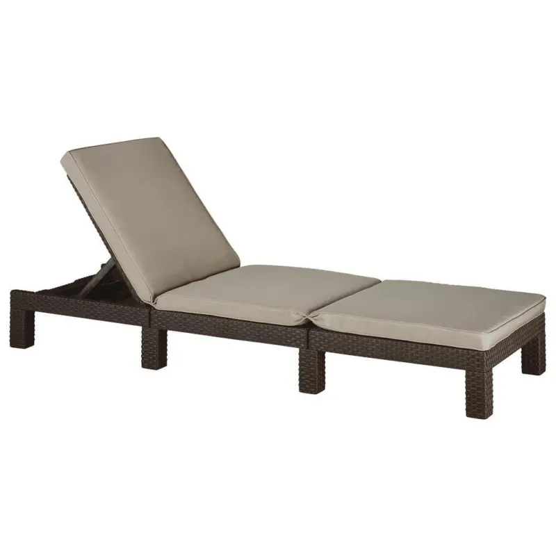 Sonnenliege Daytona Polyrattan Verstellbar Mit Auflage