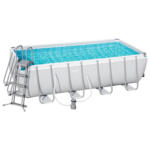 Möbelix Aufstellpool Eckig Power Steel mit Pumpe L: 488 cm