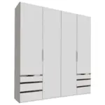 M&ouml;belix Dreht&uuml;renschrank Mit Laden 200cm Level 36a, Wei&szlig;