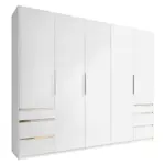 M&ouml;belix Dreht&uuml;renschrank mit Laden 250cm Level 36a, Wei&szlig;