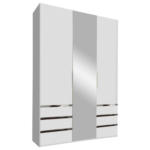 Möbelix Drehtürenschrank Mit Spiegel + Laden 150cm Level 36a, Weiß