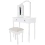Möbelix Schminktisch Silvia Weiß B: 80 Cm Mit Lade + Spiegel + Hocker