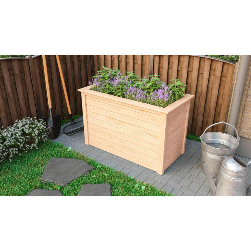 Hochbeet Fichte Massiv BxHxT: 133x82x69 cm Naturfarbe