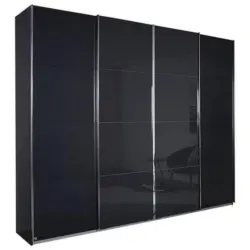 Schwebetürenschrank Mit Glas 316cm Bensheim, Graphit