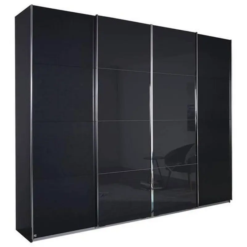 Schwebetürenschrank Mit Glas 316cm Bensheim, Graphit