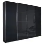 Möbelix Schwebetürenschrank Mit Glas 361cm Bensheim, Grau Metallic