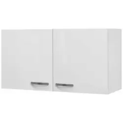 Küchenoberschrank Alba B: 100 Cm Weiß 2 Drehtüren